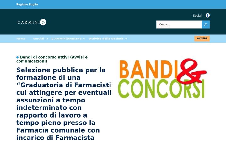 Screenshot of carminio.le.it