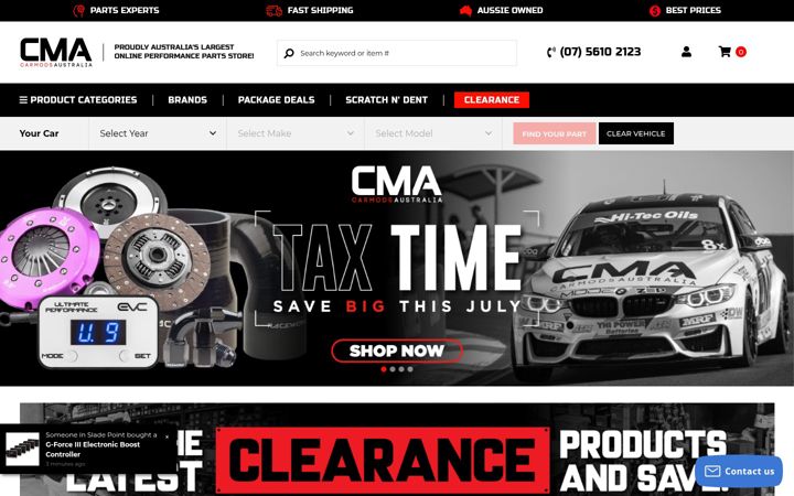 Screenshot of carmodsaustralia.com.au