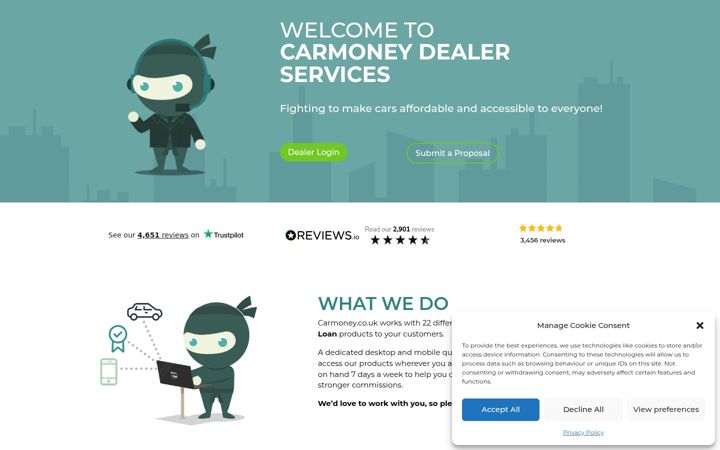 Screenshot of carmoneydealer.co.uk