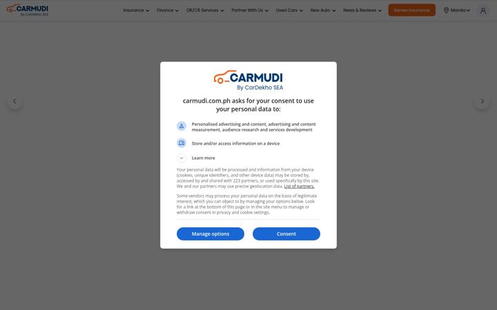 Screenshot of carmudi.com.ph