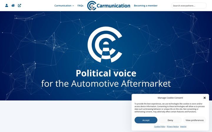 Skjermbilde av carmunication.eu