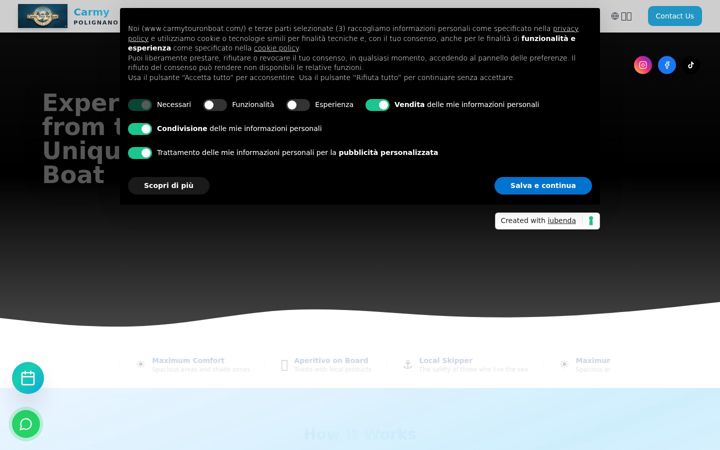Screenshot του carmytouronboat.com