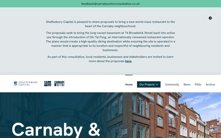 Screenshot of carnabysohoconsultation.co.uk