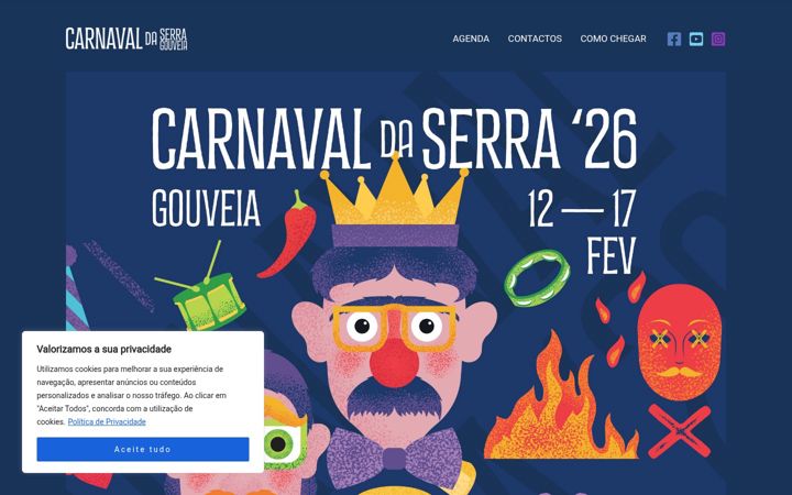Screenshot of carnavaldaserra.pt