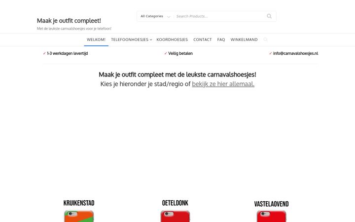 Snimka zaslona za carnavalshoesjes.nl