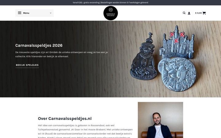 Snimka zaslona za carnavalsspeldjes.nl