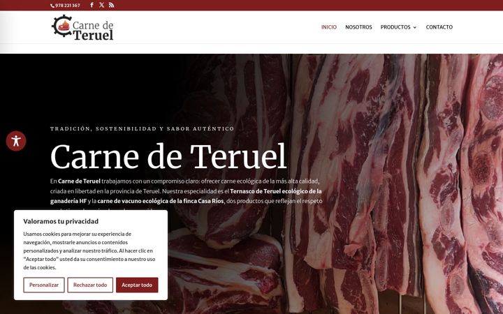 Screenshot of carnedeteruel.com