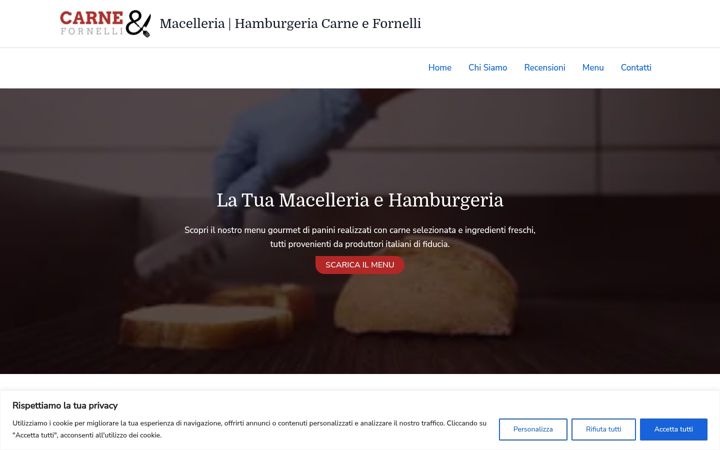 Screenshot of carneefornelli.com