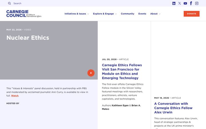 Screenshot of carnegiecouncil.org