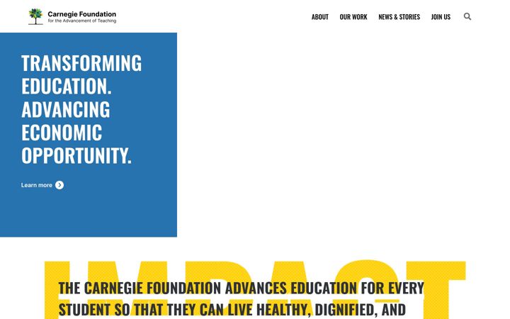 Screenshot of carnegiefoundation.org