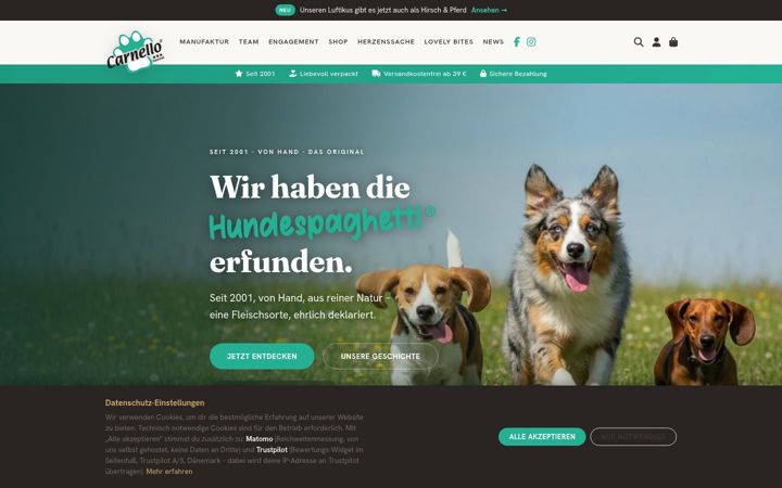 Screenshot of carnello.de