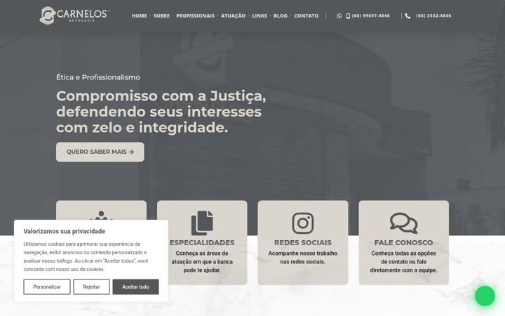 Screenshot of carnelosadvocacia.com.br