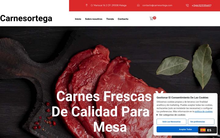Screenshot of carnesortega.com
