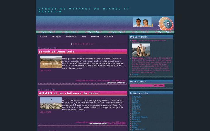Screenshot του carnet-de-voyages-michel-et-patricia.fr