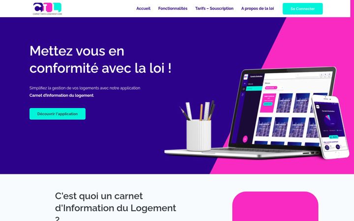 Screenshot of carnet-info-logement.com