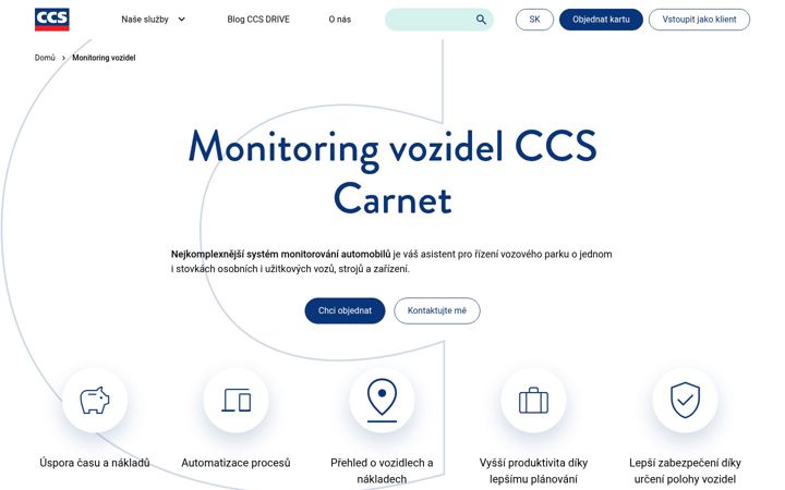 Screenshot ta' carnet.cz