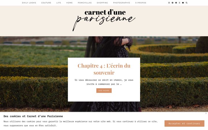 Screenshot of carnetduneparisienne.fr