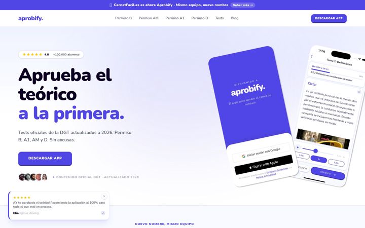 Screenshot of carnetfacil.es