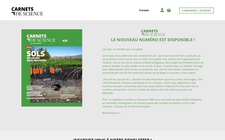 Screenshot του carnetsdescience-larevue.fr