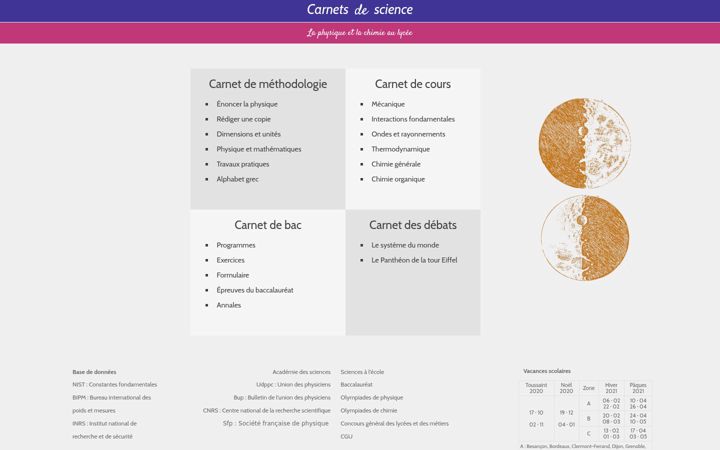 Screenshot of carnetsdescience.xyz
