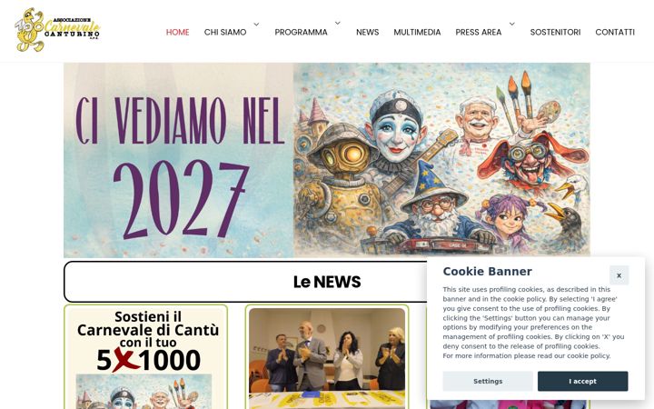 Screenshot of carnevalecanturino.com