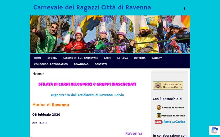 Screenshot of carnevalecittadiravenna.it