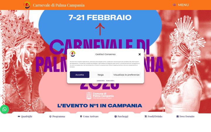 Screenshot von carnevaledipalmacampania.it