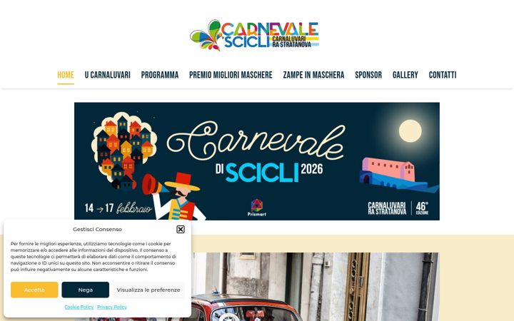 Screenshot von carnevalediscicli.it