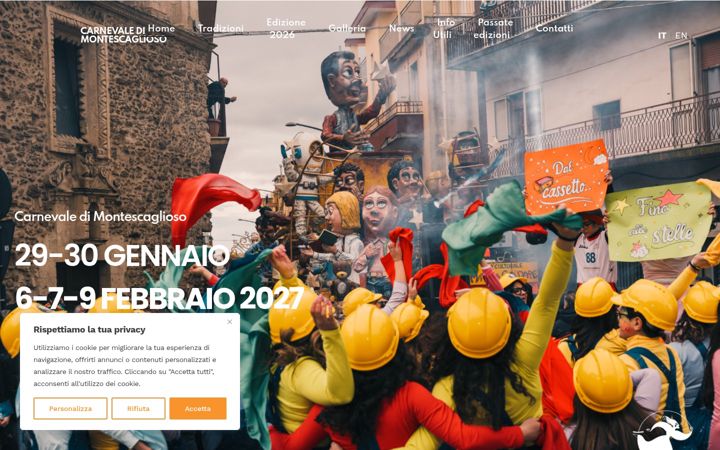 Screenshot of carnevalemontese.it