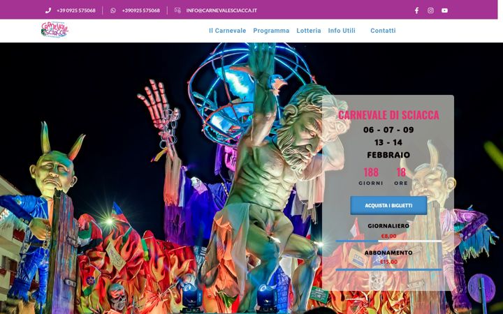 Screenshot von carnevalesciacca.it