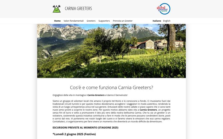 Screenshot of carniagreeters.it