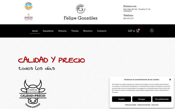 Екранна снимка на carnicasfelipegonzalez.es