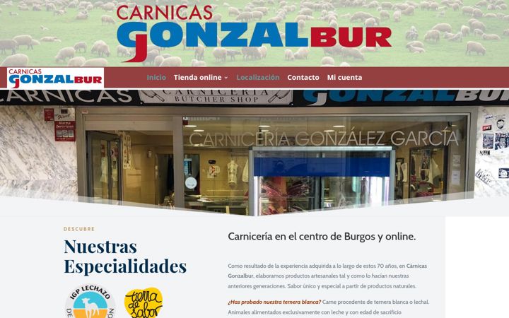 Екранна снимка на carnicasgonzalbur.es