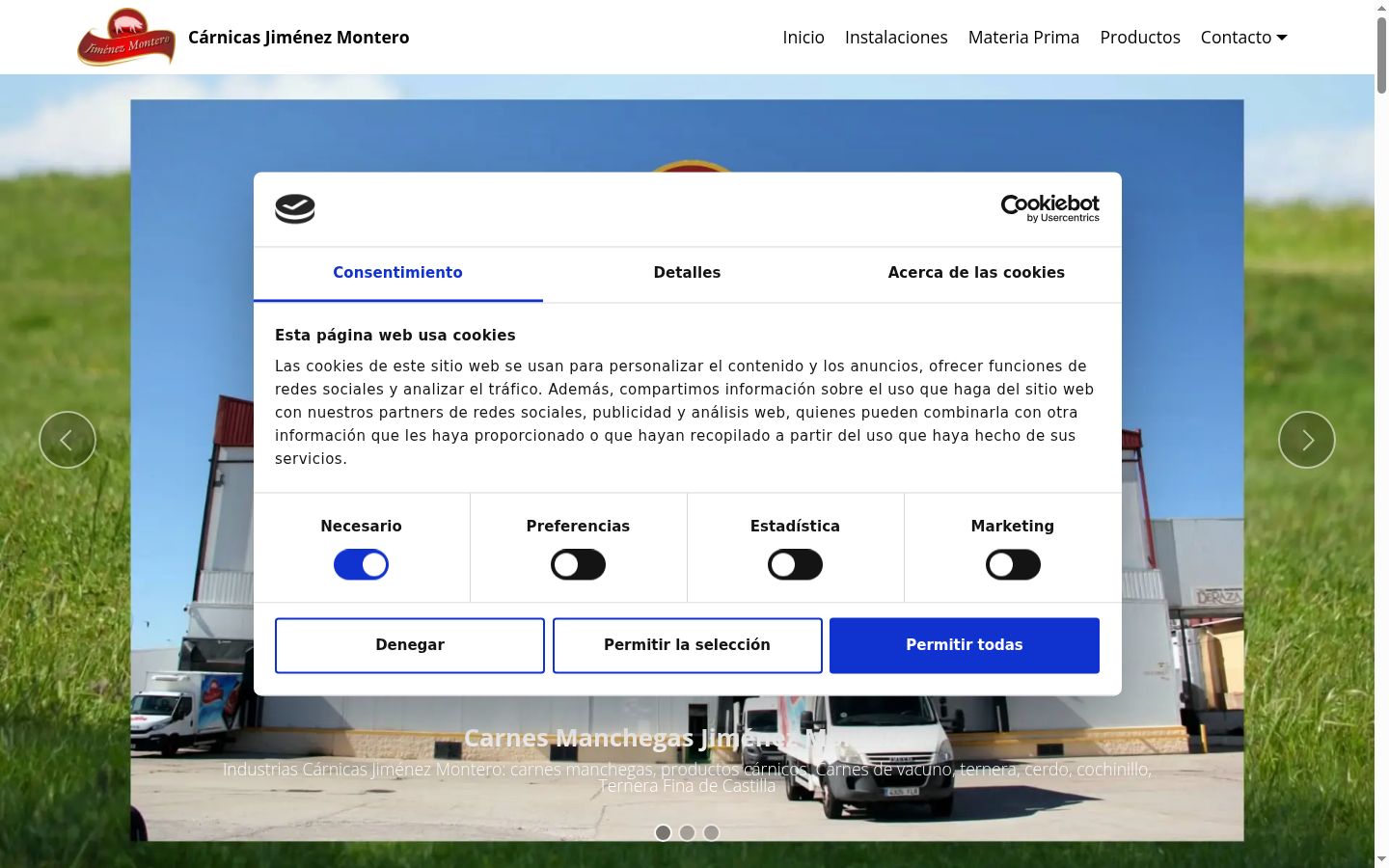 Captură de ecran a bannerului de consimțământ afișat înainte de orice interacțiune