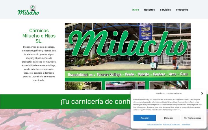 Screenshot of carnicasmilucho.net