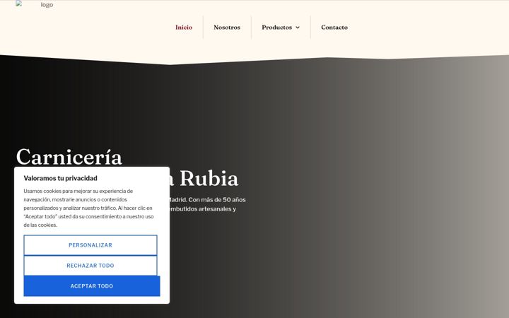 Screenshot of carniceriadelarubia.es