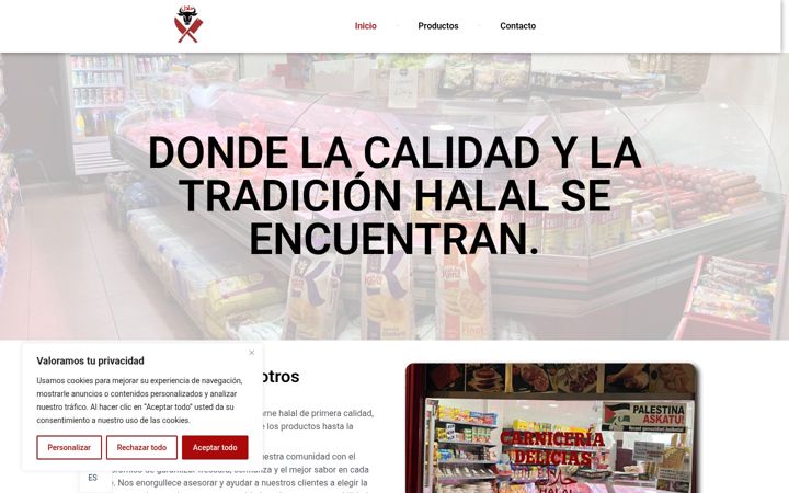 Screenshot of carniceriadeliciasbilbao.com