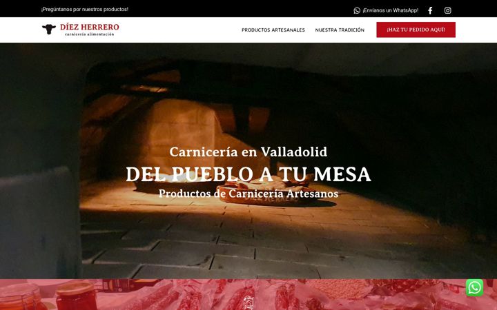Posnetek zaslona carniceriadiezherrero.es