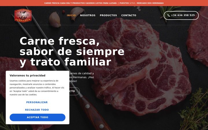 Screenshot of carniceriafjbarbero.es