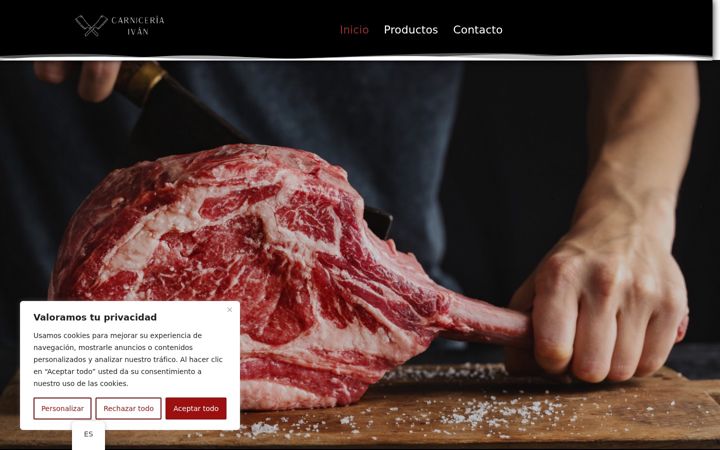 Screenshot of carniceriaivan.com