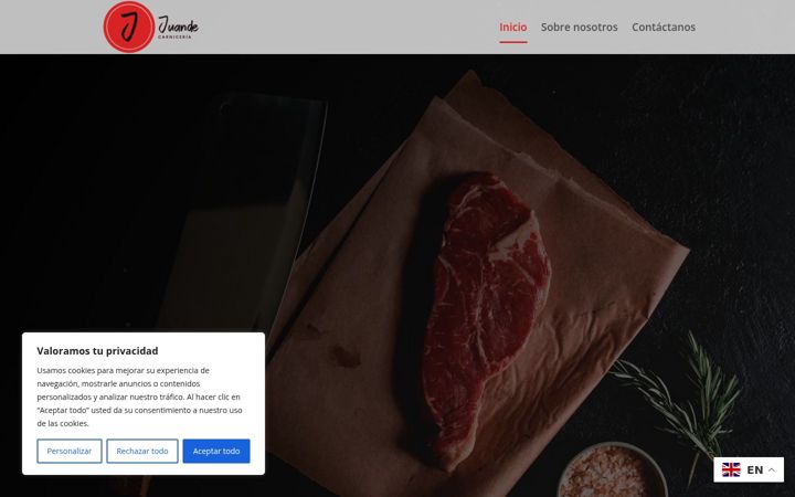 Screenshot of carniceriajuande.es