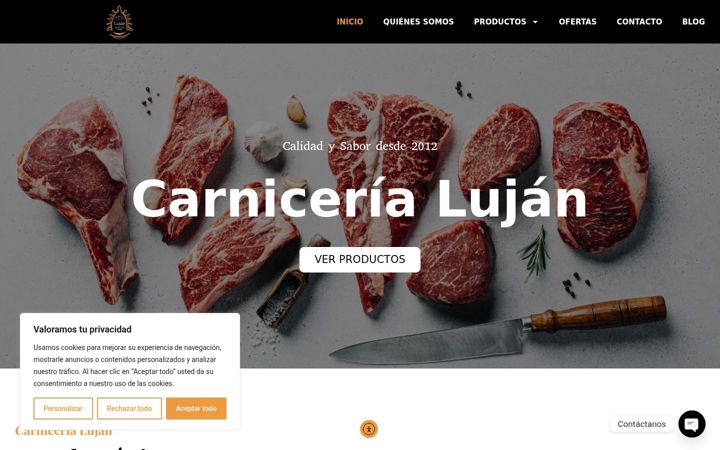 Screenshot of carnicerialujan.es