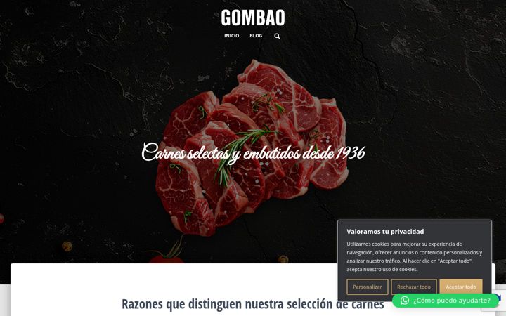 Screenshot of carniceriasgombao.es
