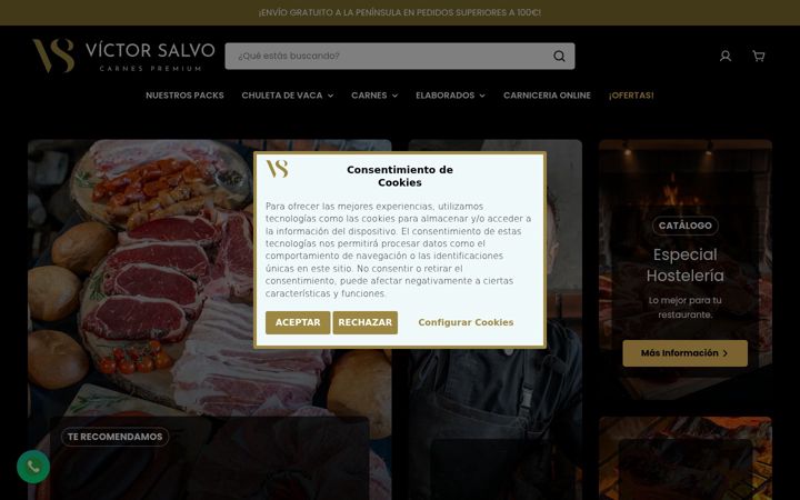 Screenshot of carniceriavictorsalvo.com