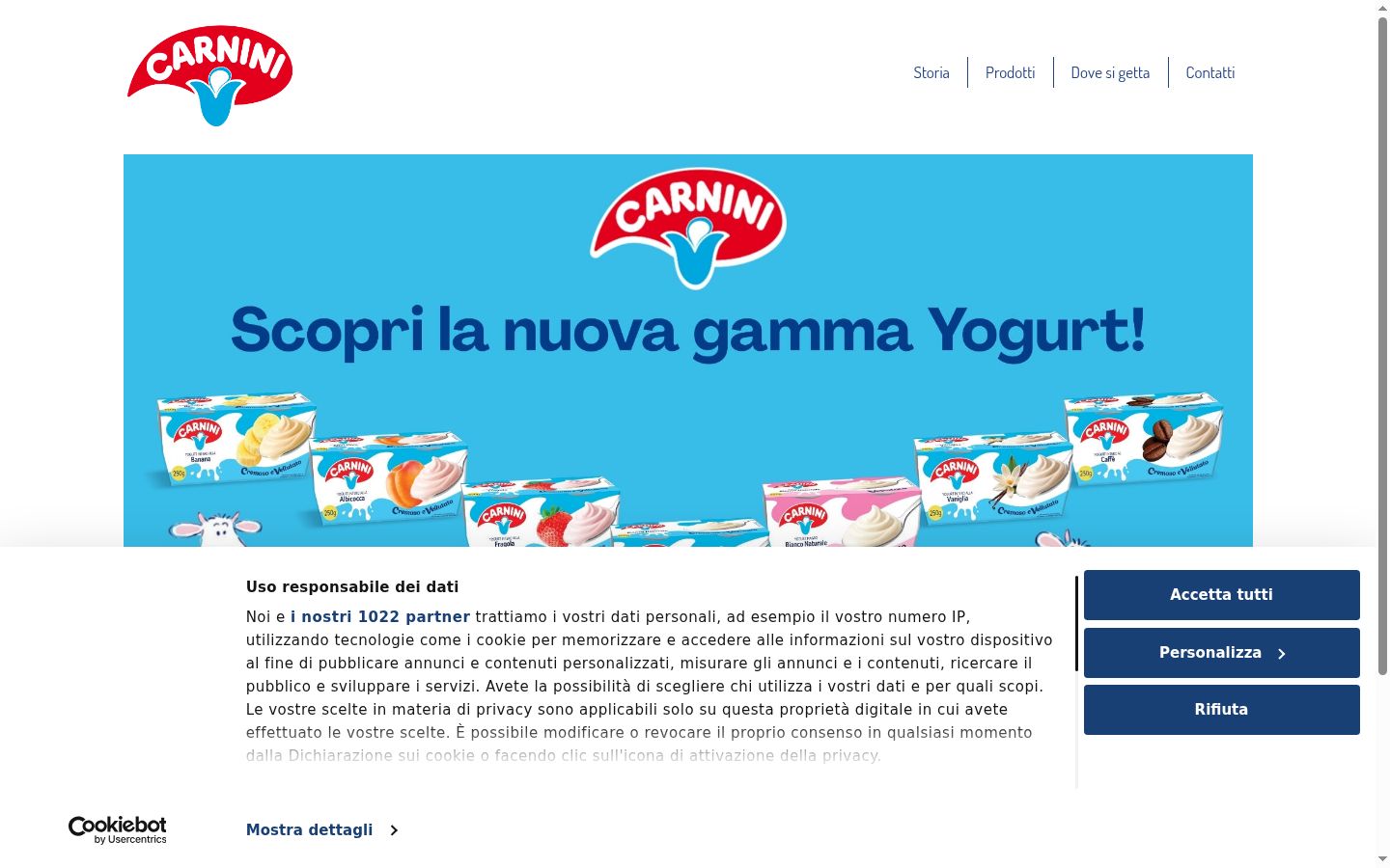 Screenshot van de toestemmingsbanner zoals getoond vóór enige interactie