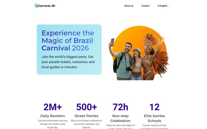 Screenshot of carnivalinbr.com