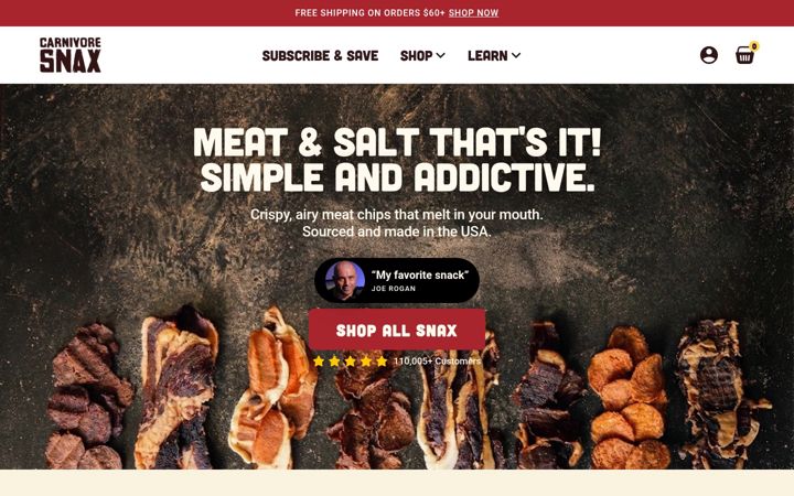 Screenshot of carnivoresnax.com