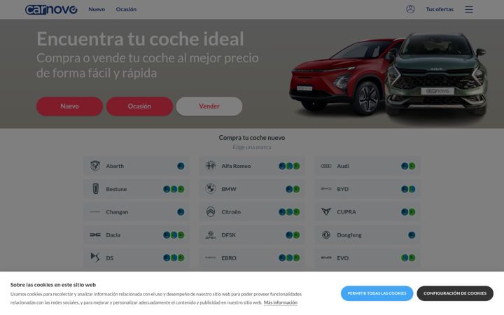 Screenshot of carnovo.com