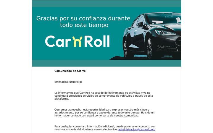 Screenshot of carnroll.com