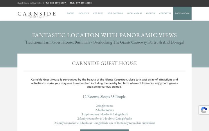Screenshot of carnsideguesthouse.co.uk